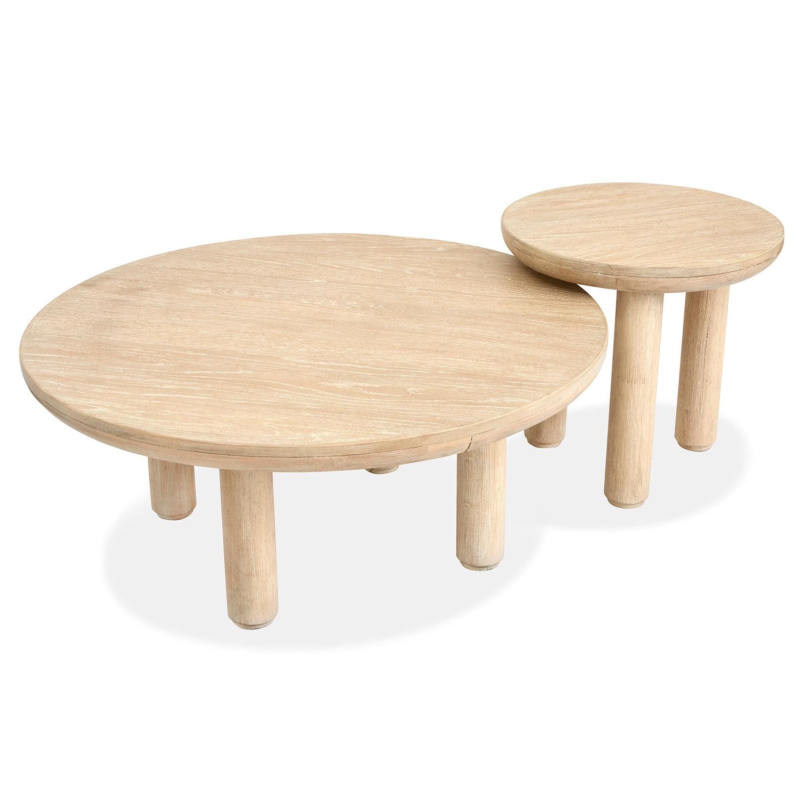 Salt Life Home Sunset Cove Sanibel Brown Nesting Cocktail Table with Casters Sale