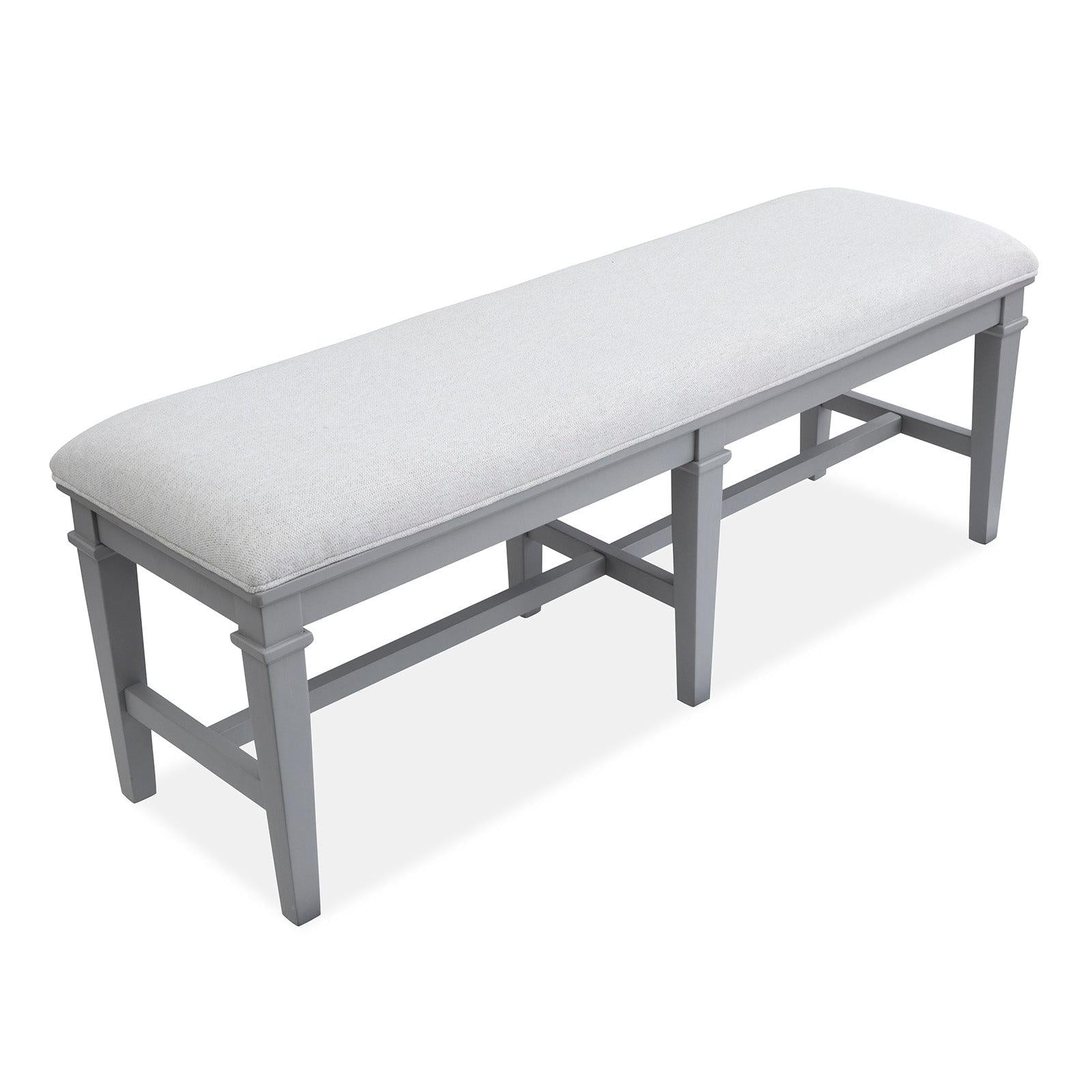 Magnussen Home Charleston Harbor Gray Grey Upholstered Bench