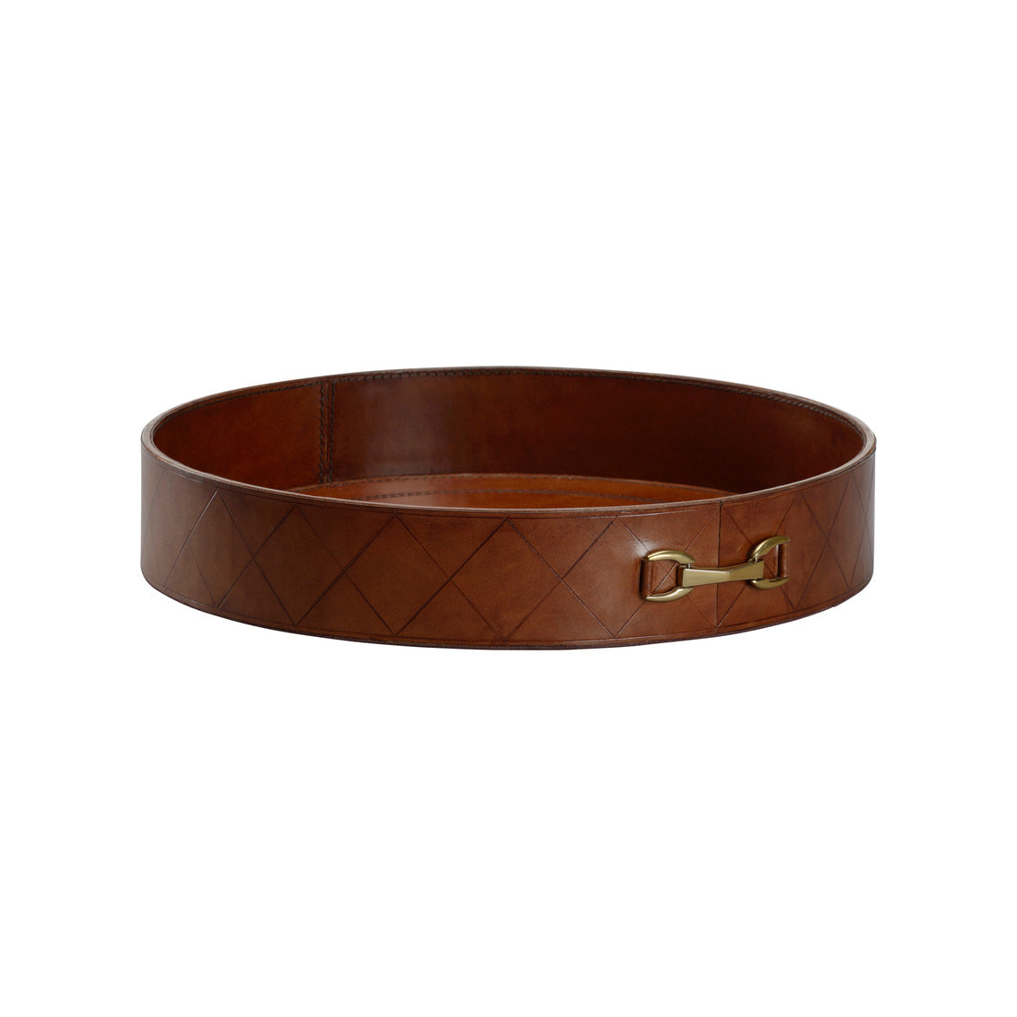 Chelsea House Leather Small Metal Tray