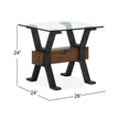 Magnussen Home Sawyer Toasted Nutmeg And Smoked Iron Rectangular End Table