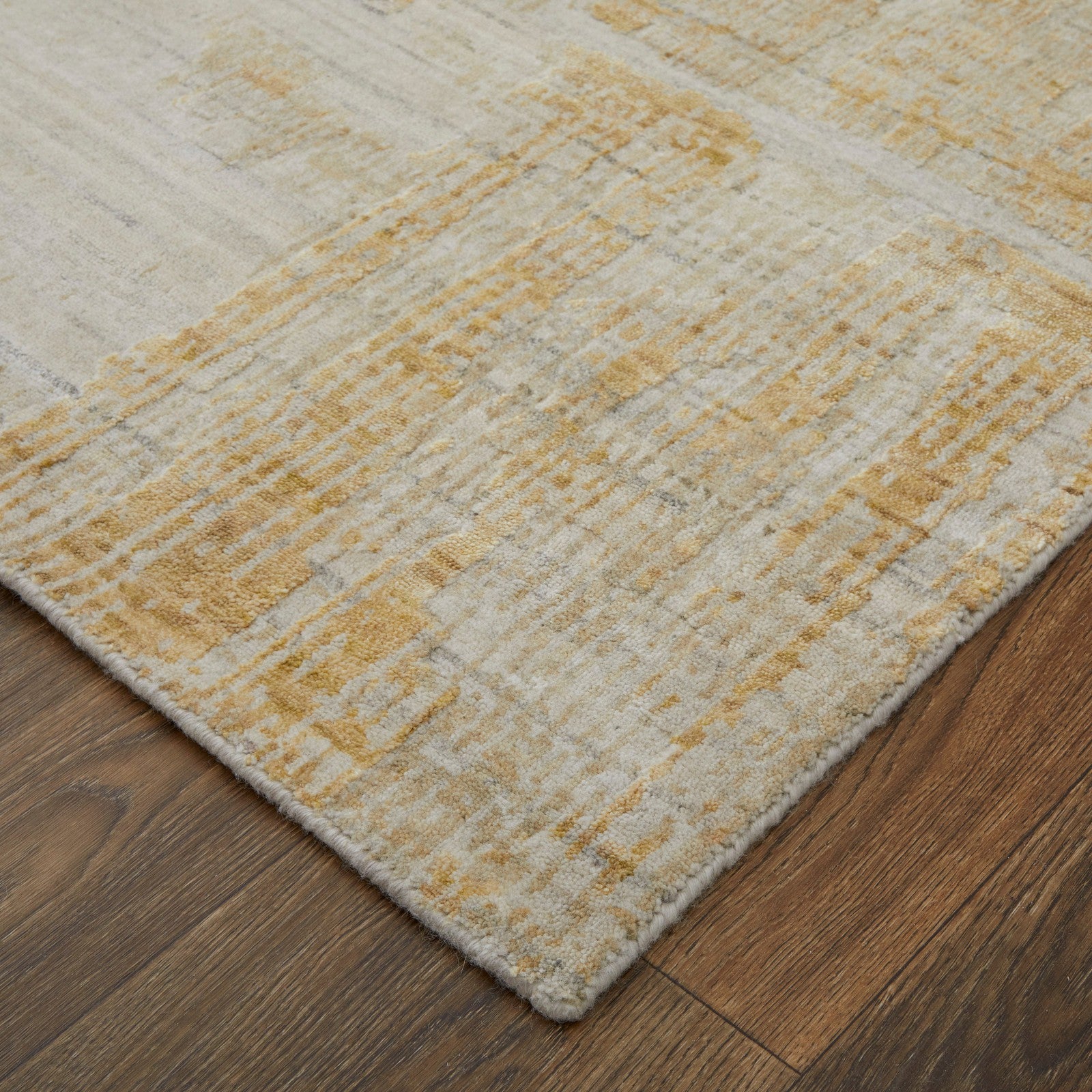 Feizy Eastfield 69FTF Modern Abstract in Yellow/Ivory/Gold