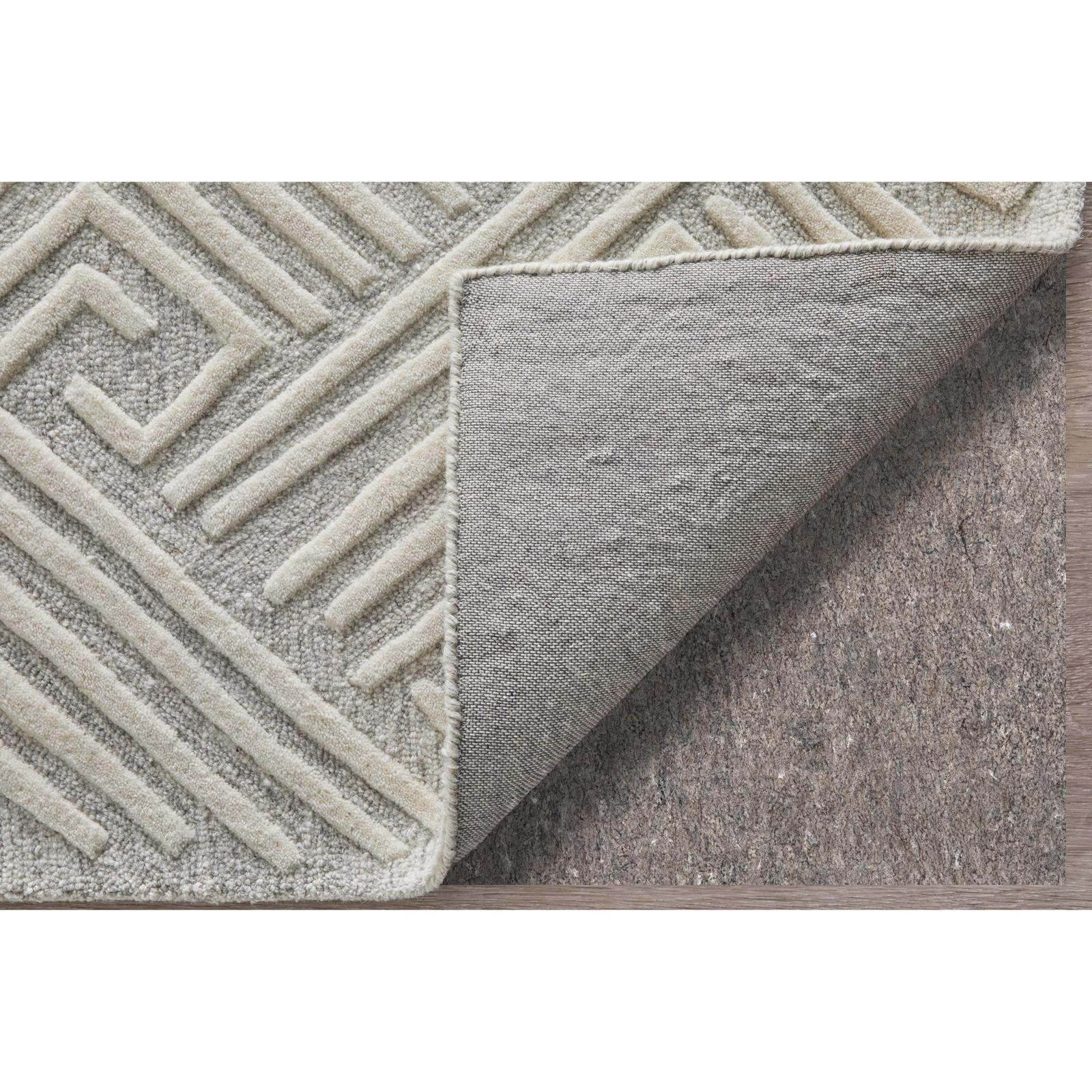 Feizy Enzo 8737F Transitional Geometric Rug in Tan/Ivory