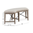 Magnussen Home Paxton Place Dovetail Grey Upholstered Bench