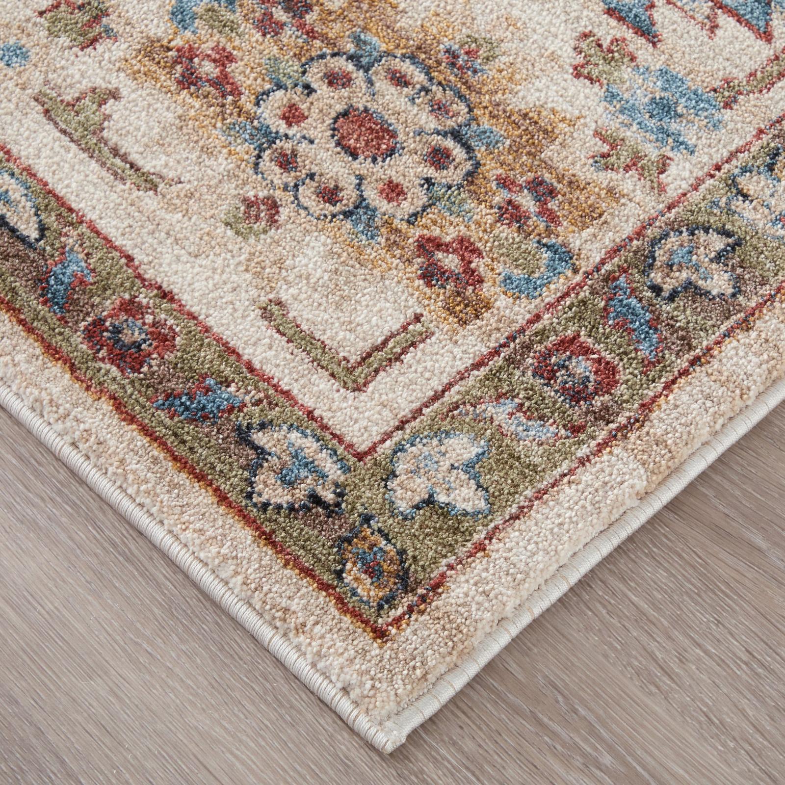 Feizy Pearson 39SUF Traditional Oriental, Ivory/Green/Red, Rug