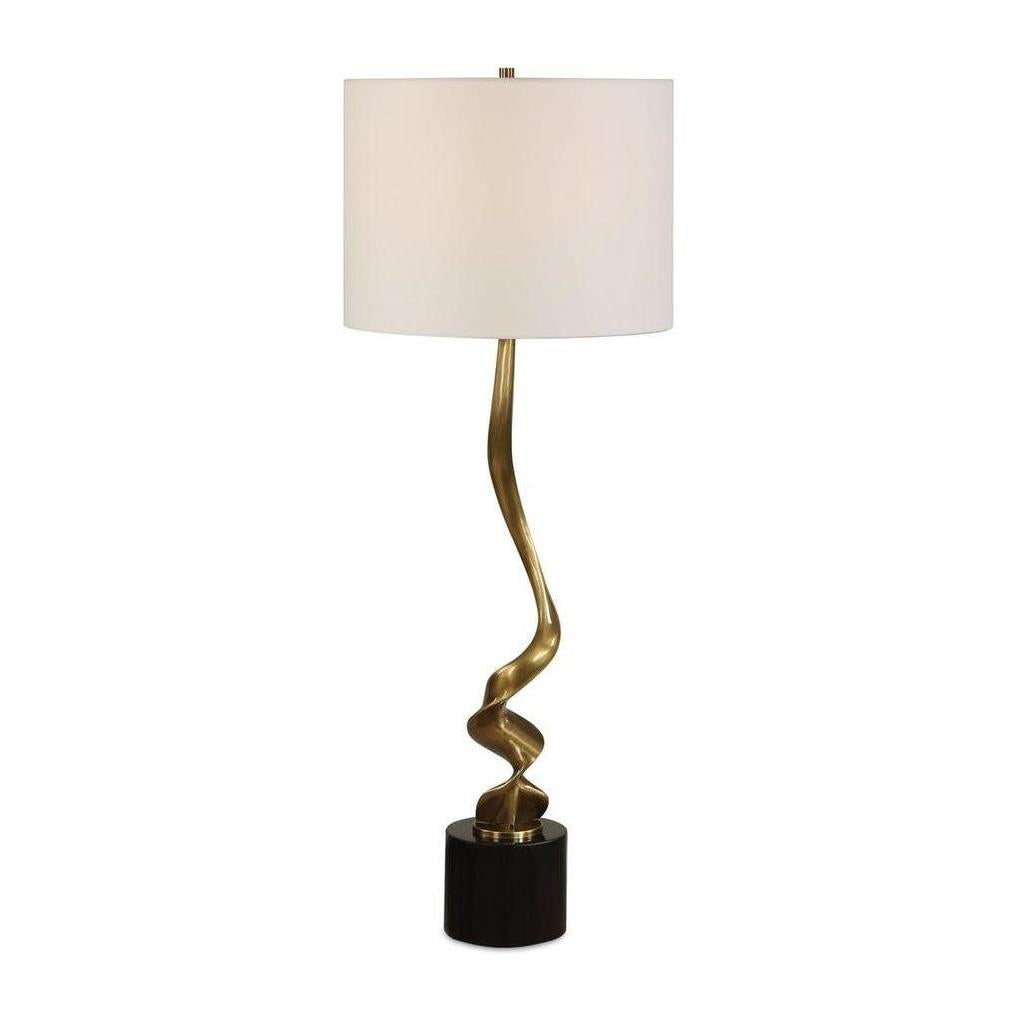 Uttermost Spiraling Cordless Brass Buffet Lamp