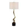 Uttermost Spiraling Cordless Brass Buffet Lamp