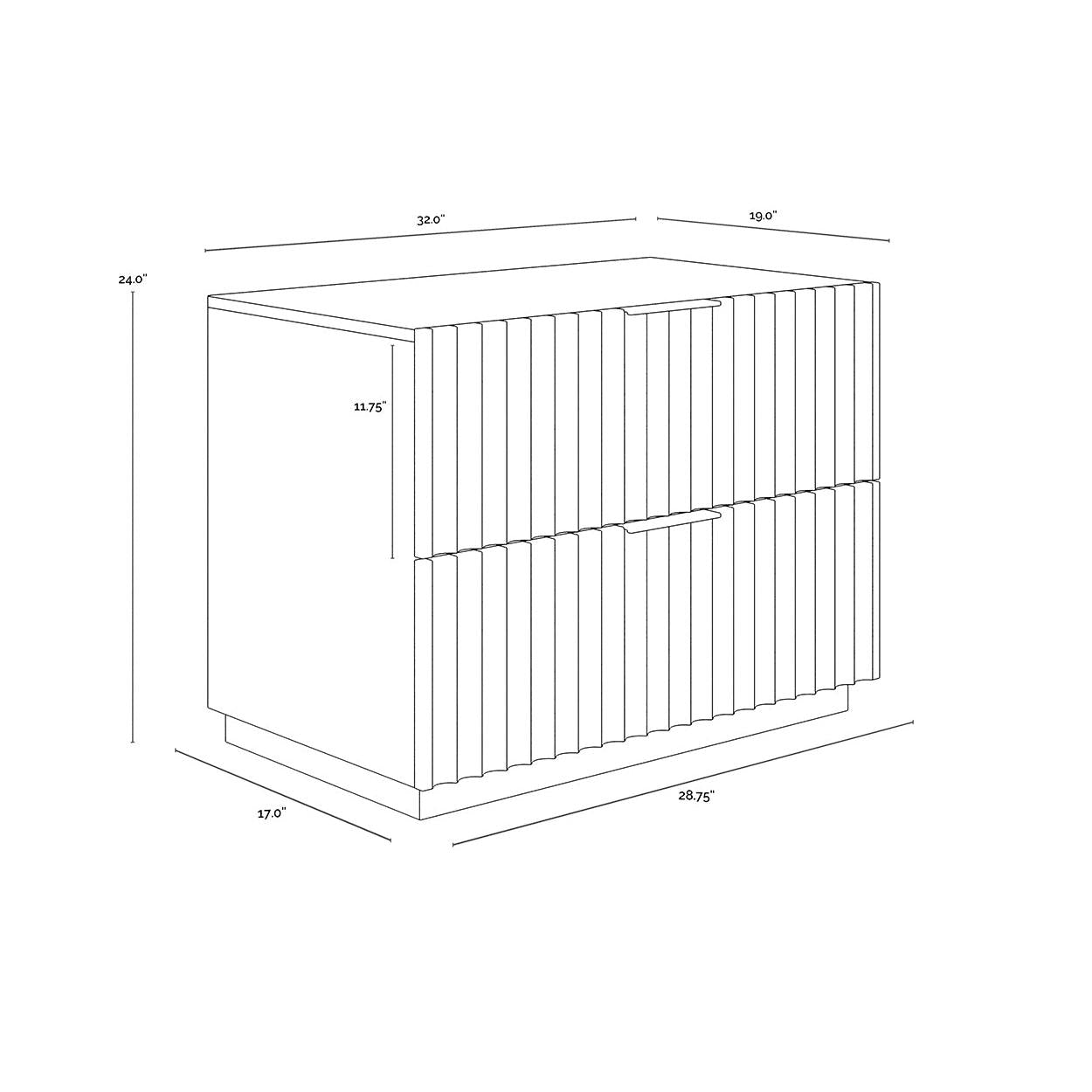 Sunpan Carlin Taupe Nightstand Clearance