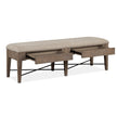 Magnussen Home Paxton Place Dovetail Grey Upholstered Bench