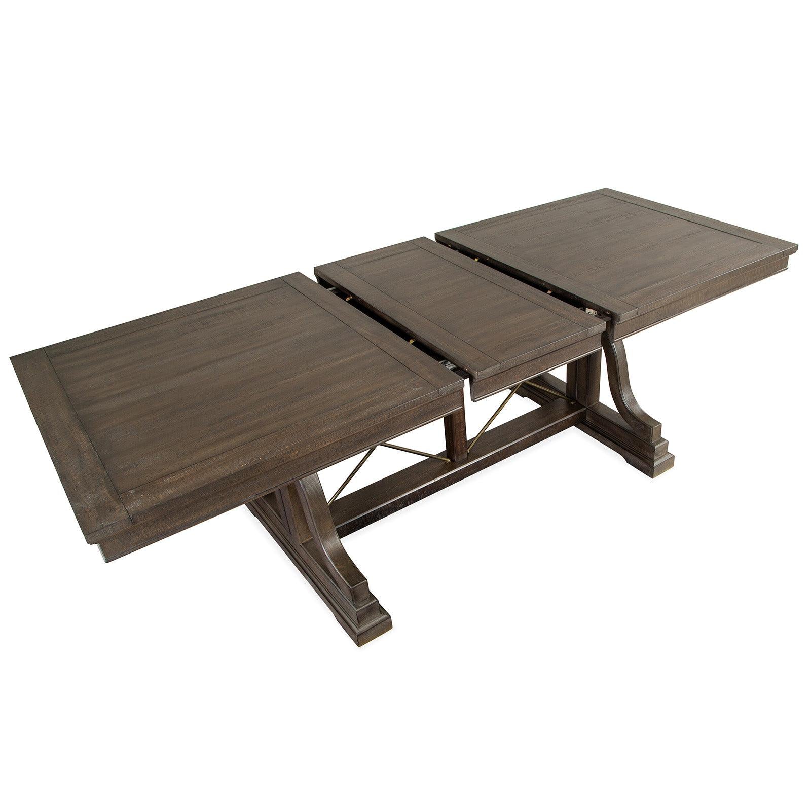 Magnussen Home Westley Falls Graphite Extendable Trestle Dining Table