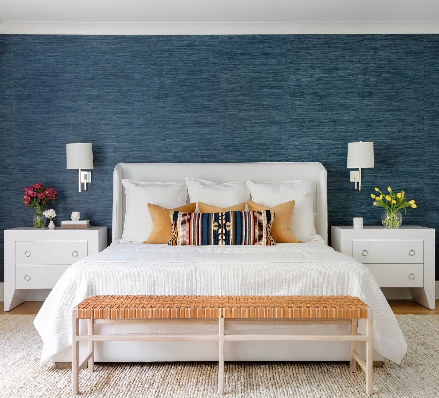 Percy Full-Grain Leather Bench