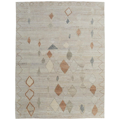 Feizy Kasbah 69G1F Transitional Moroccan Rug in Tan/Orange/Gray