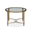 Magnussen Home Copia Antiqued Silver With Gold Tint Oval Cocktail Table
