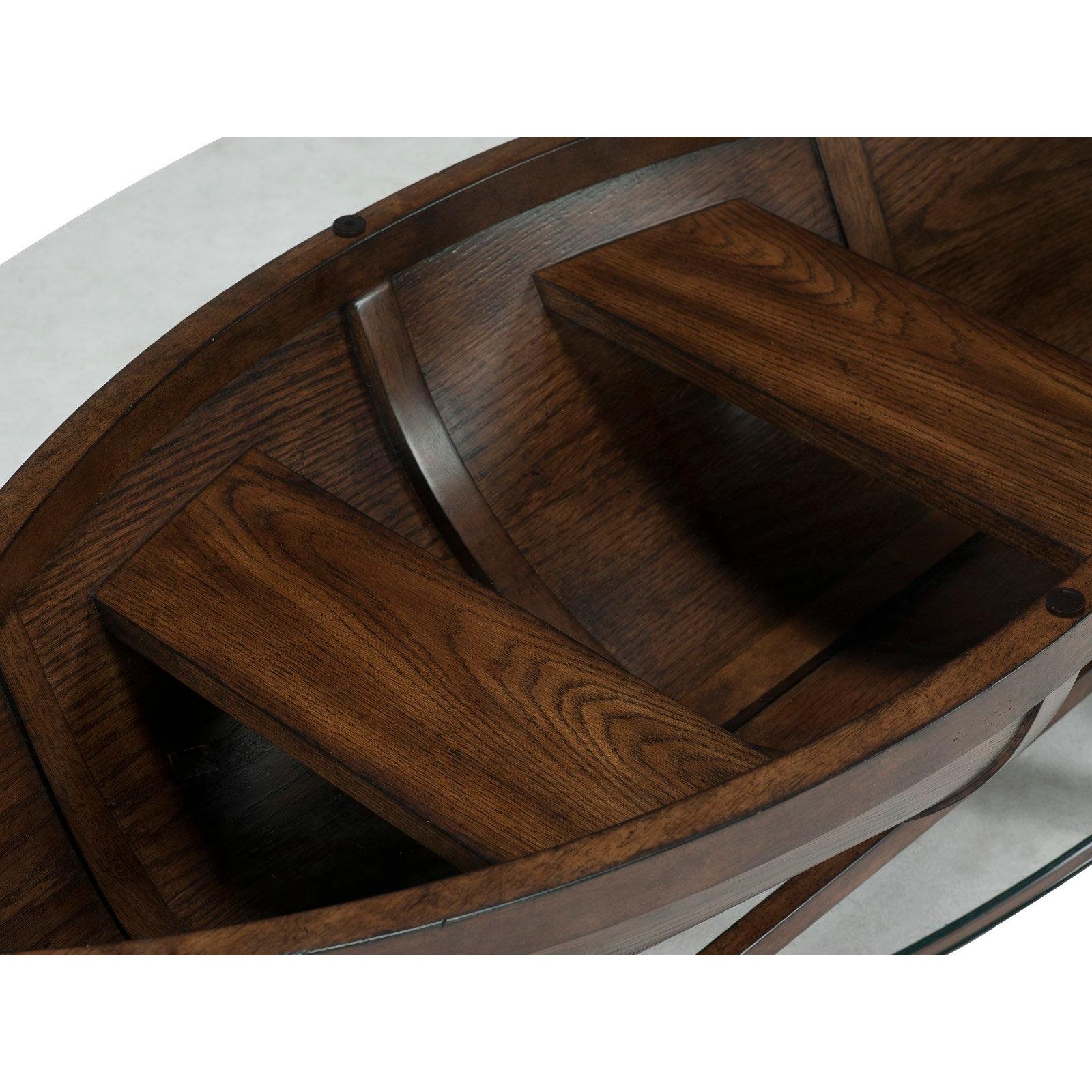 Magnussen Home Beaufort Dark Oak Oval Cocktail Table