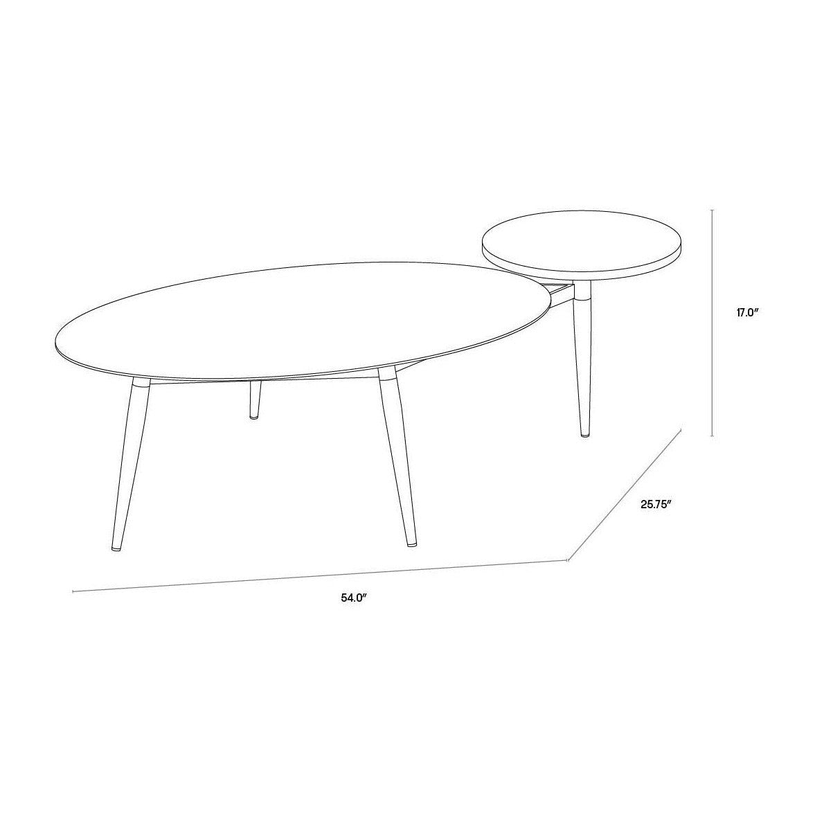 Sunpan Tuner Coffee Table - Oval