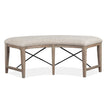 Magnussen Home Paxton Place Dovetail Grey Upholstered Bench