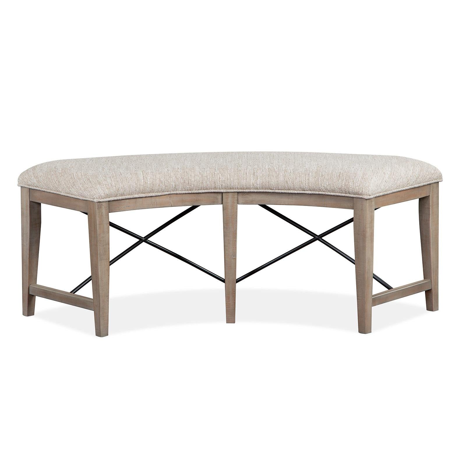 Magnussen Home Paxton Place Dovetail Grey Upholstered Bench
