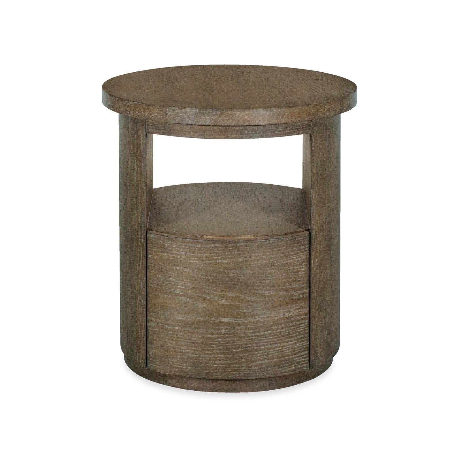 Magnussen Home Bosley Lt. Brown Porpoise Round End Table
