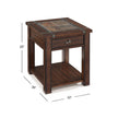 Magnussen Home Roanoke Cherry And Slate Rectangular End Table