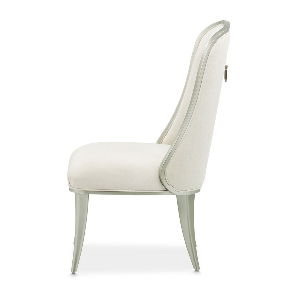 Michael Amini Penthouse Ash Gray Dining Side Chair - Set of 2