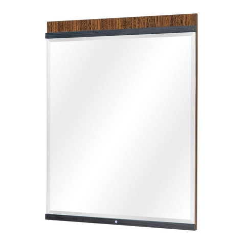 Michael Amini Kayner Dresser Mirror with LED Lights - Charcoal