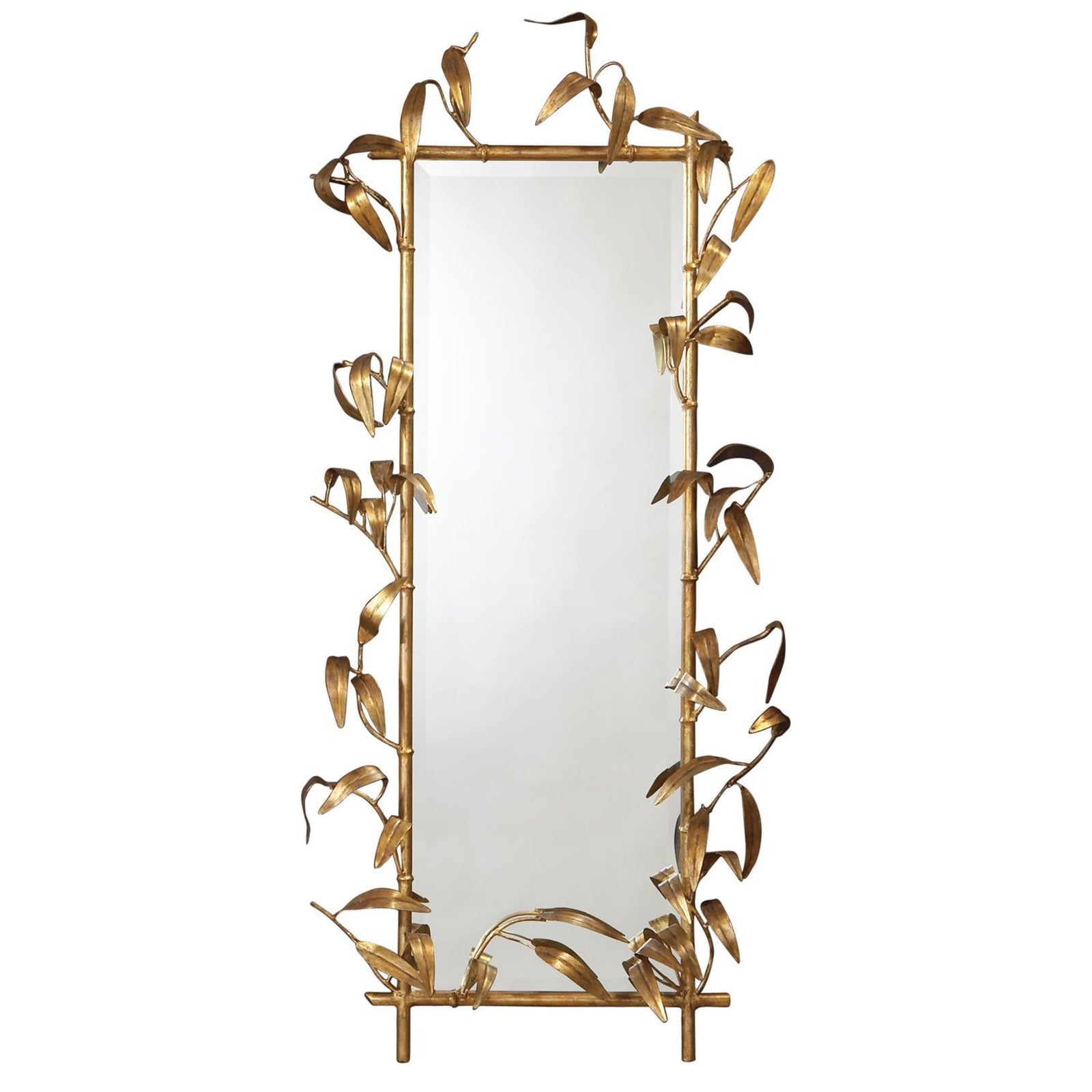 Global Views Antique Gold Bamboo Mirror