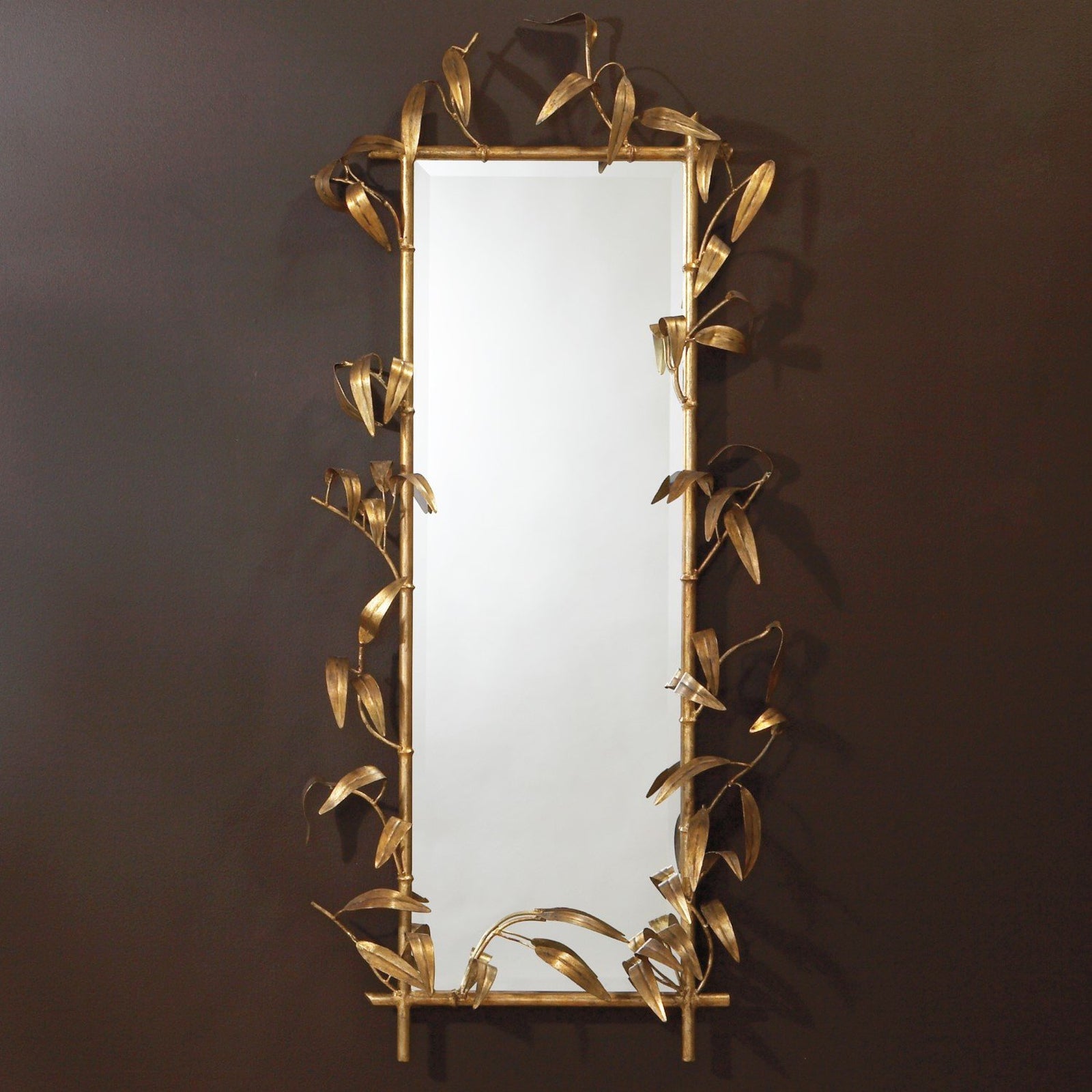 Global Views Antique Gold Bamboo Mirror