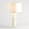 Global Views Brass Alabaster Cylinder Table Lamp