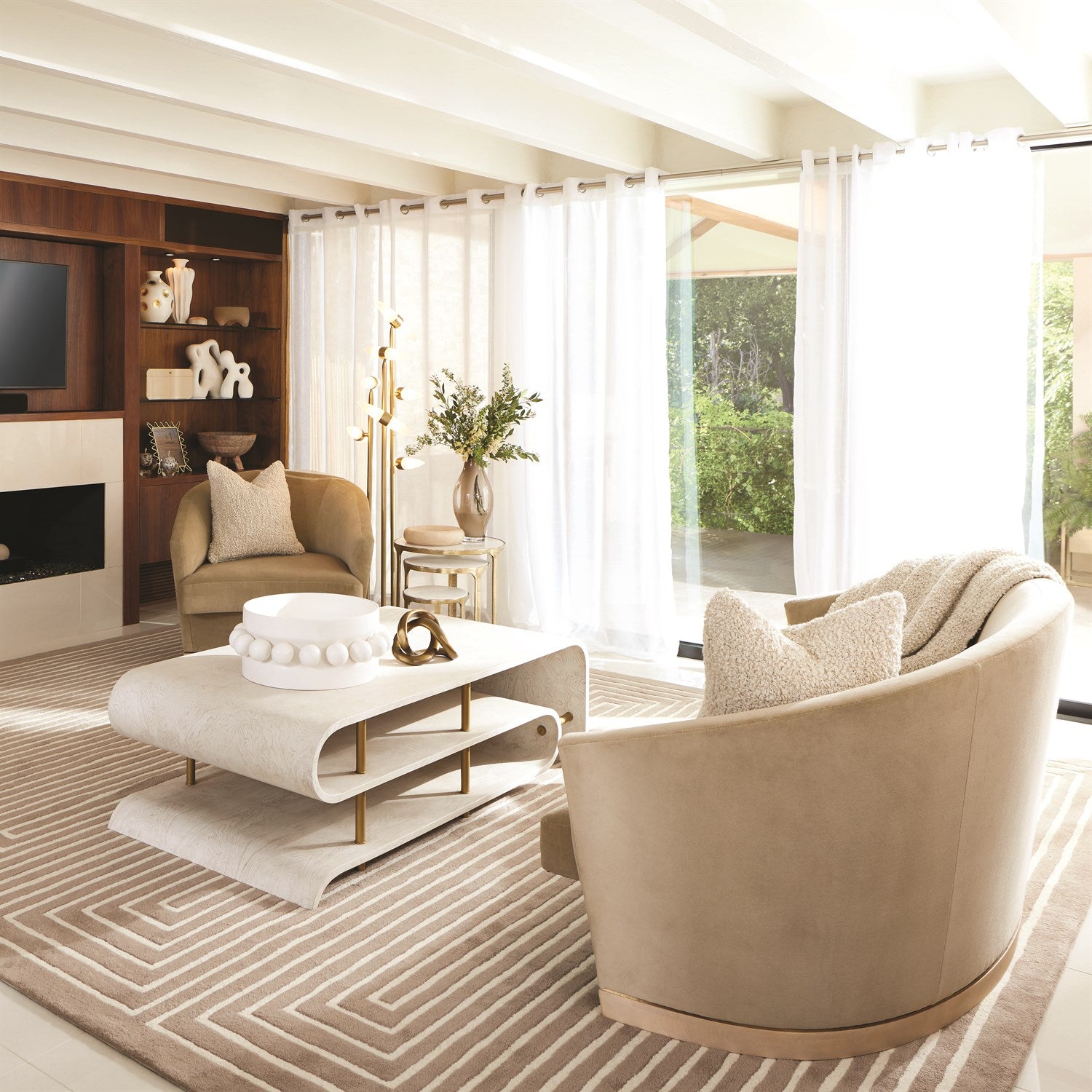 Global Views Matte White Hera Vase & Bowl