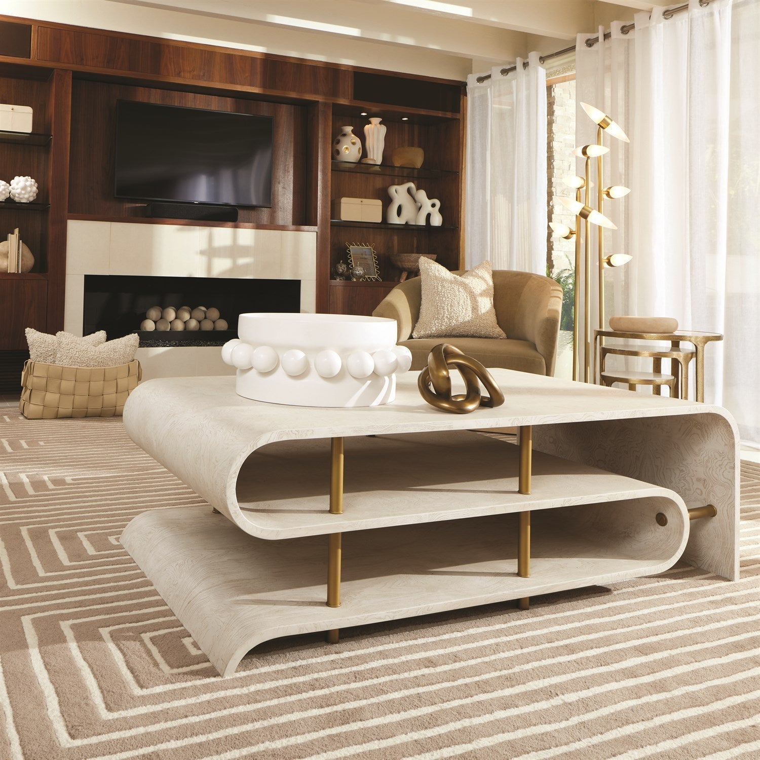 Global Views Matte White Hera Vase & Bowl