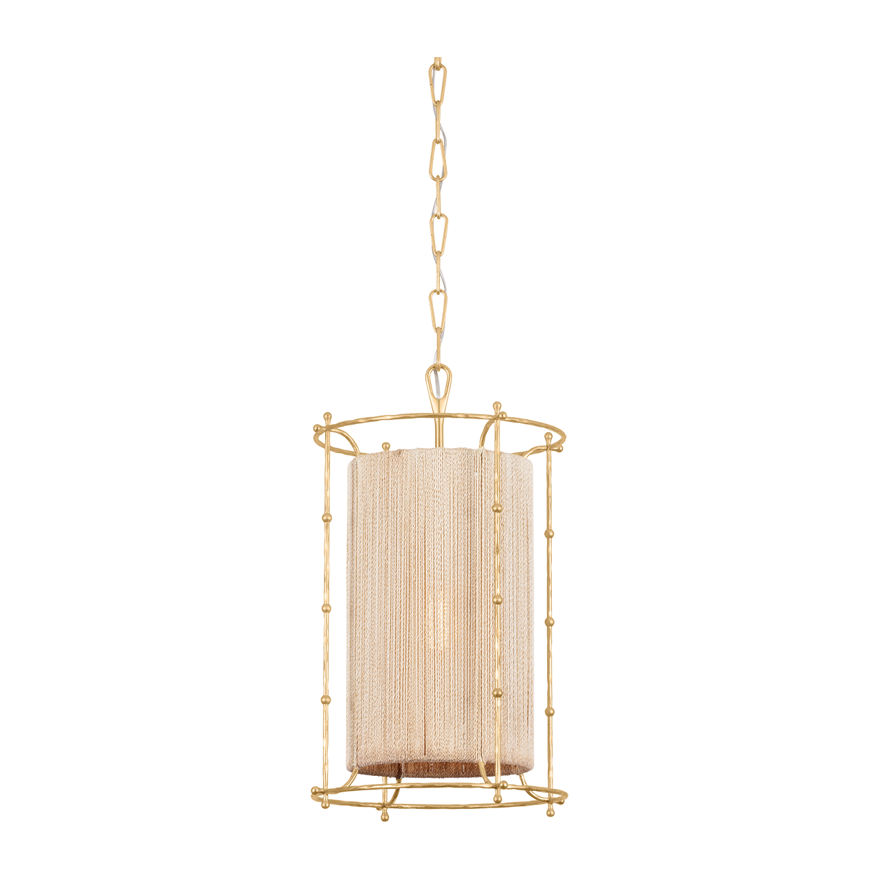 Hudson Valley Lighting Jones Point 1 Light 15.5 inch Vintage Gold Leaf Lantern Ceiling Light