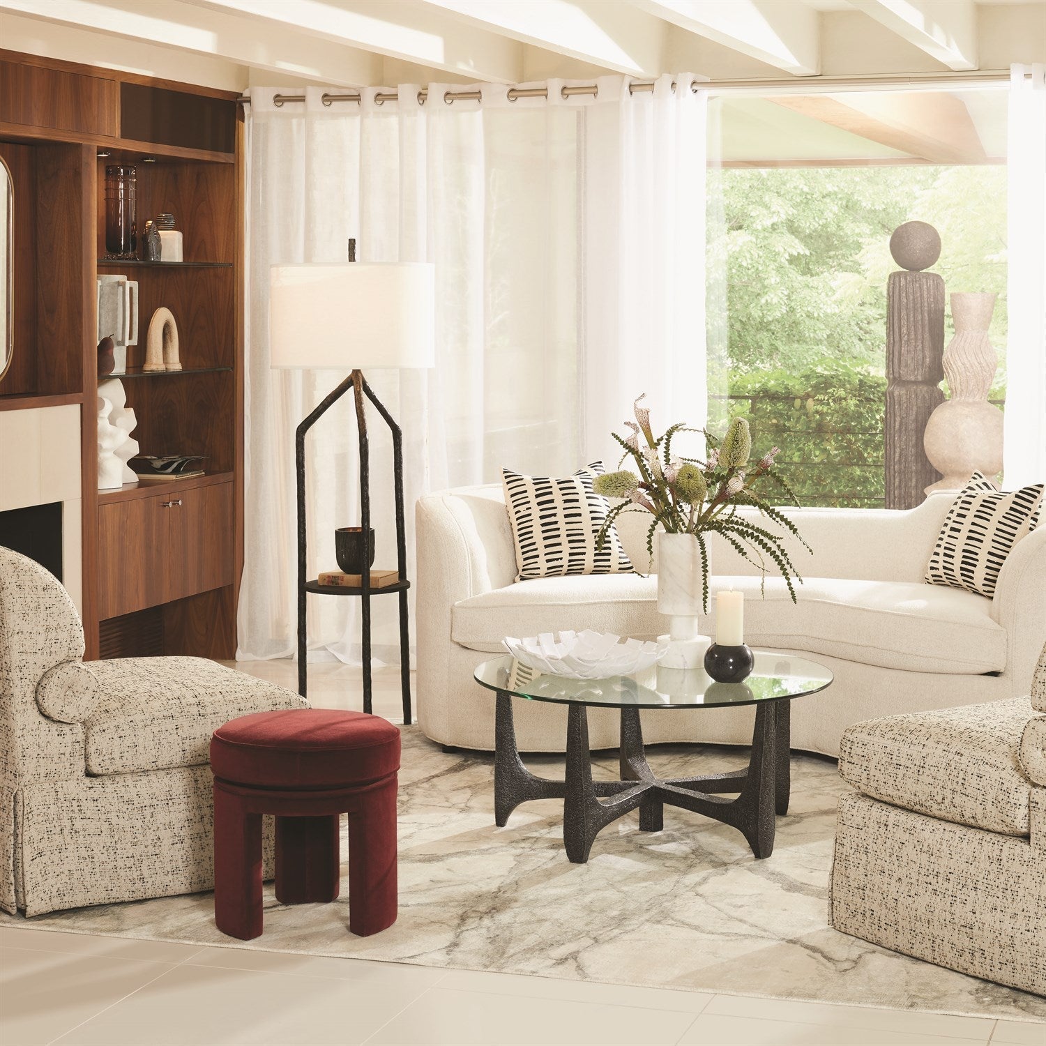 Global Views Black Globe Candle Holder