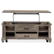 Magnussen Home Lancaster Dovetail Grey Lift Top Storage Cocktail Table With Casters