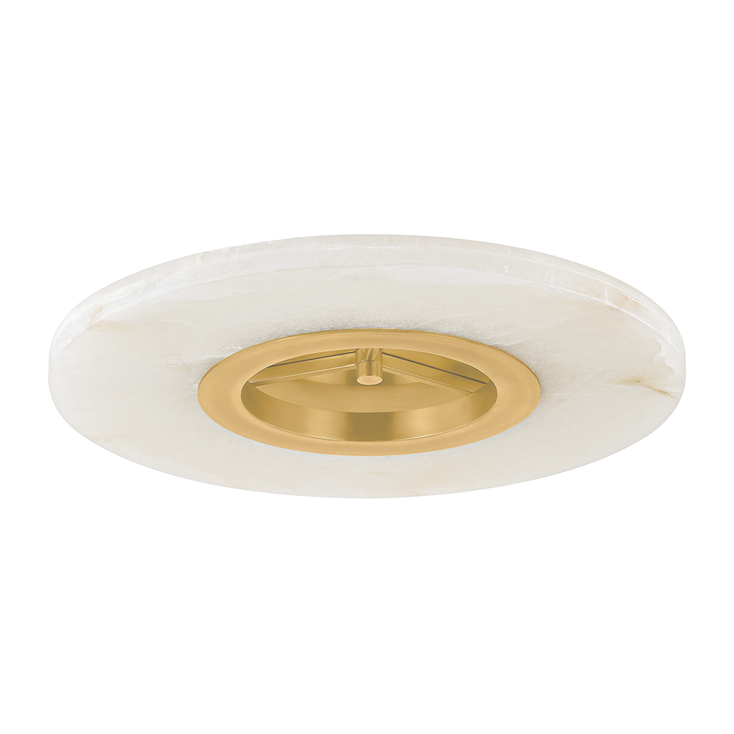Hudson Valley Lighting Alto 1 Light 24 inch Aged Brass Semi Flush Ceiling Light