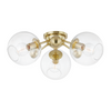 Hudson Valley Lighting Abbott 3 Light 24.5 inch Aged Brass Semi Flush Ceiling Light