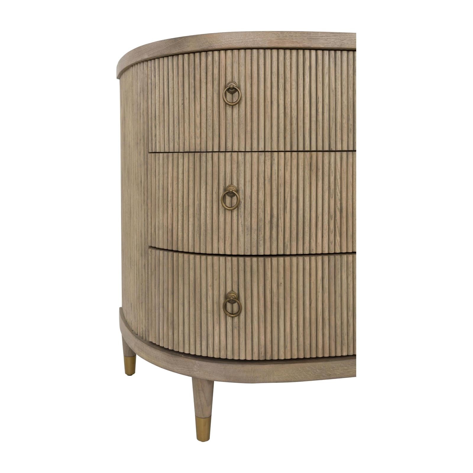 Fairfield Everett Three Drawer Demilune Chest