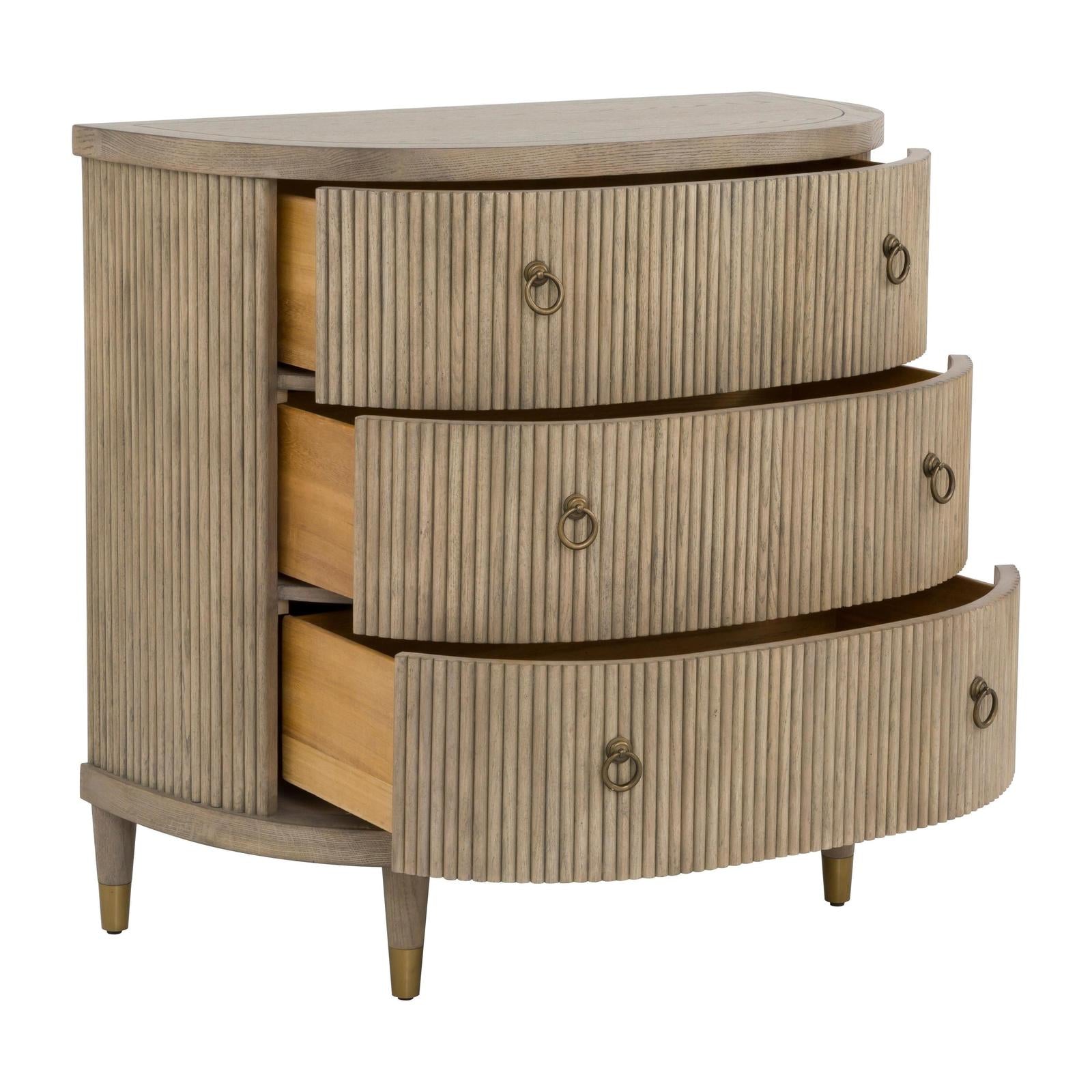 Fairfield Everett Three Drawer Demilune Chest