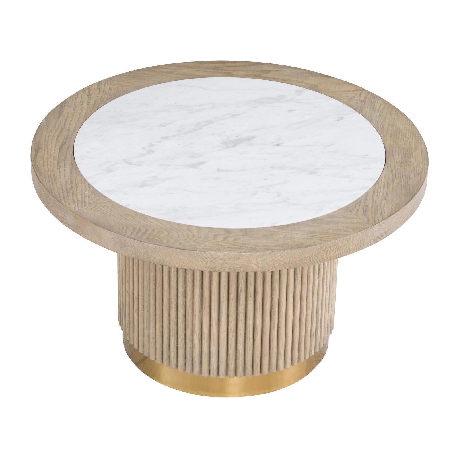Fairfield Everett Monogram Small Round Bunching Cocktail Table
