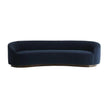 Arteriors Turner Sofa Indigo Velvet Dark Walnut