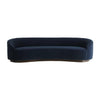 Arteriors Turner Sofa Indigo Velvet Dark Walnut