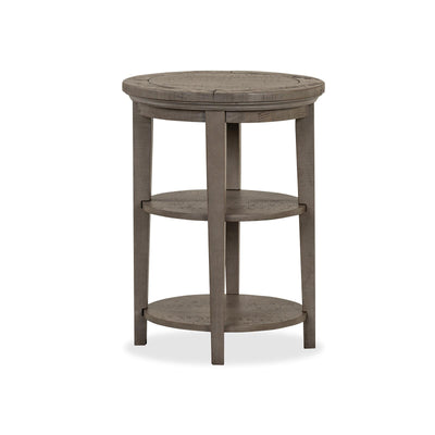 Magnussen Home Paxton Place Dovetail Grey Round Accent End Table