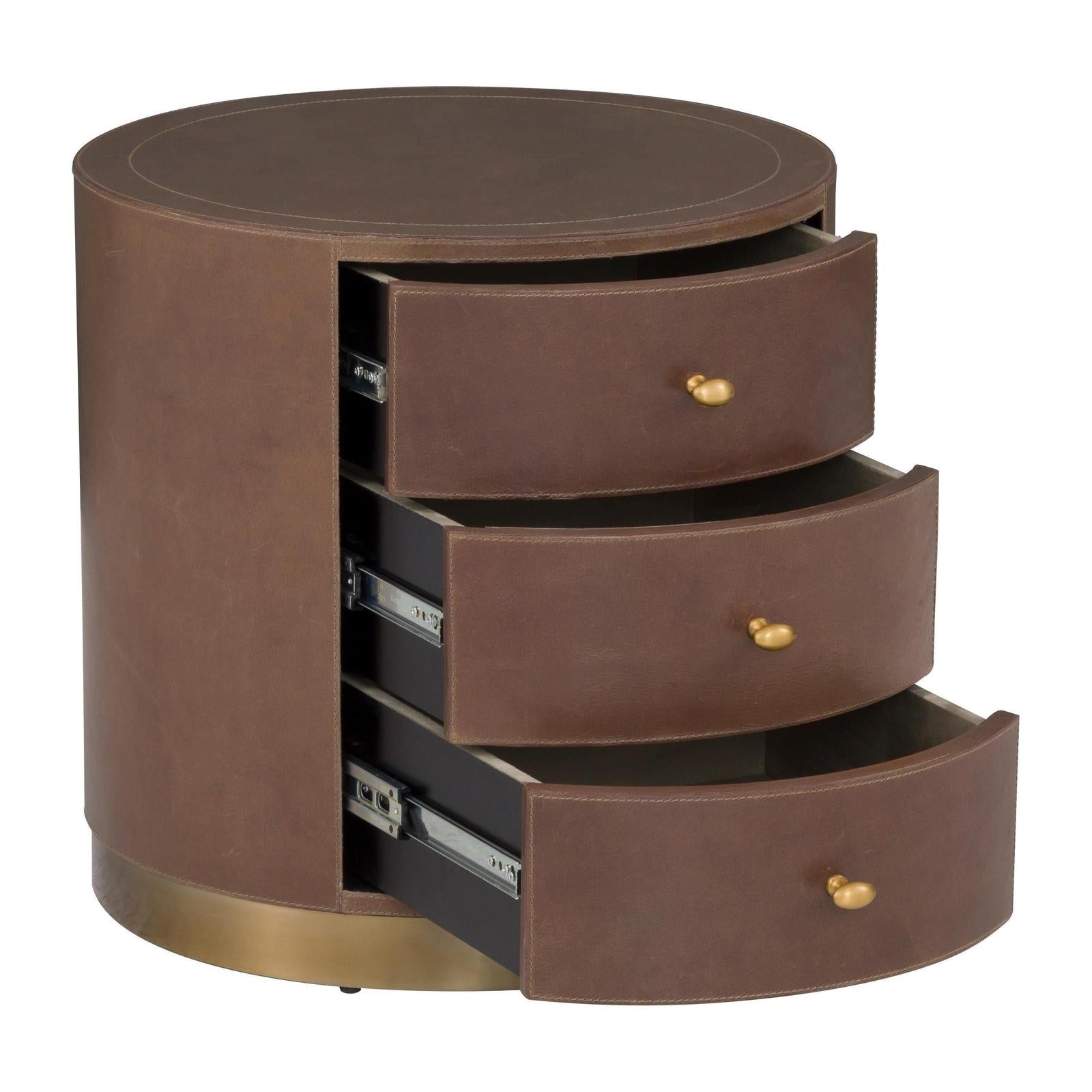 Fairfield Dimitri Three Drawer Round End Table