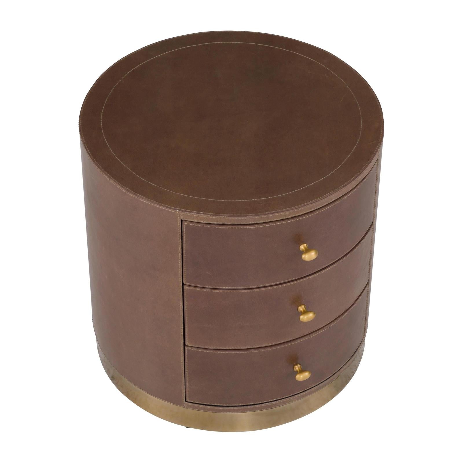 Fairfield Dimitri Three Drawer Round End Table