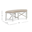 Magnussen Home Heron Cove Chalk White And Dovetail Grey Upholstered Bench