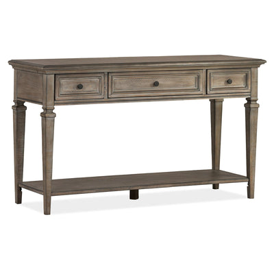 Magnussen Home Lancaster Dovetail Grey Rectangular Sofa Table