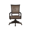 Magnussen Home Sutton Place Weathered Charcoal Fully Upholstered Swivel Chair