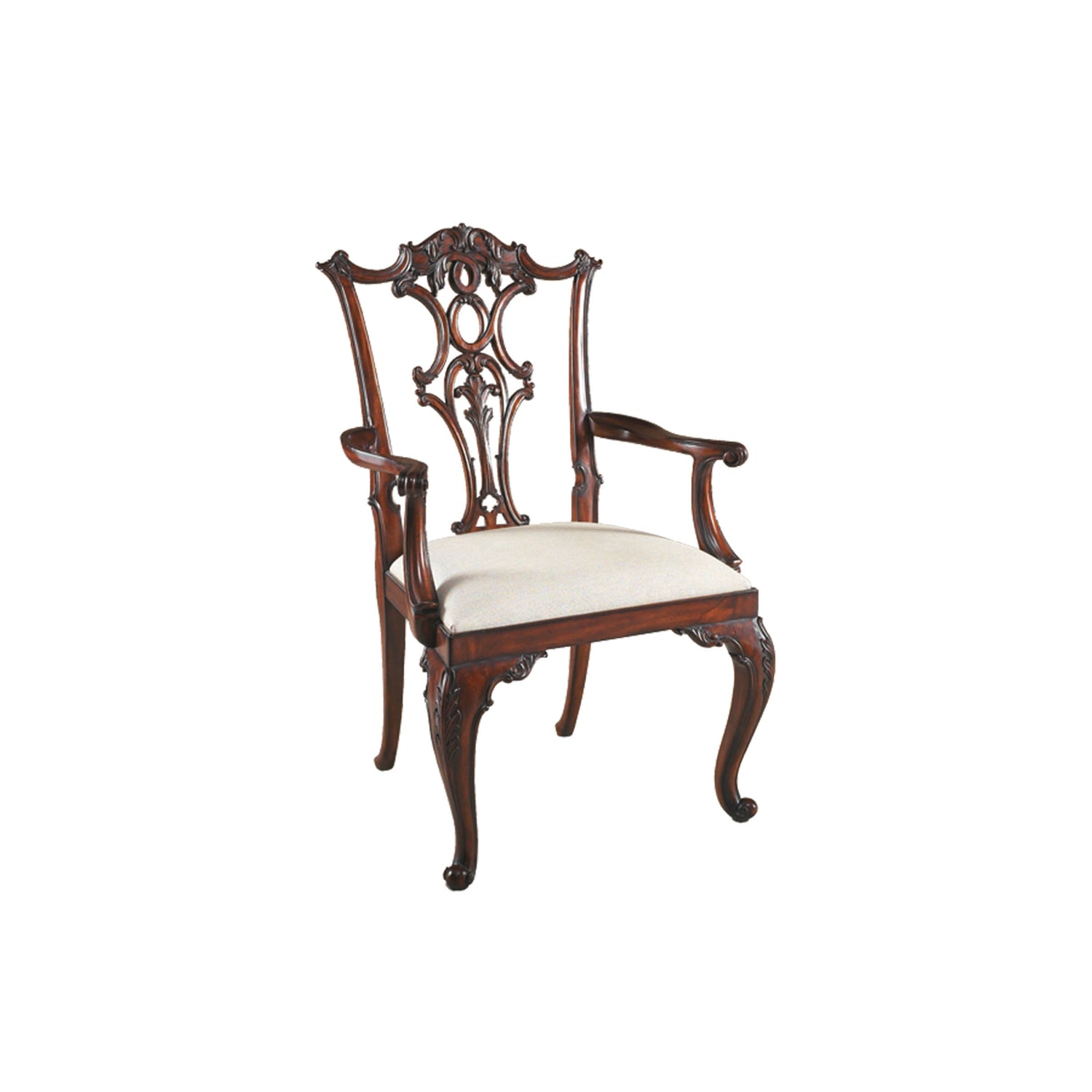 Maitland Smith Cabriole Arm Chair