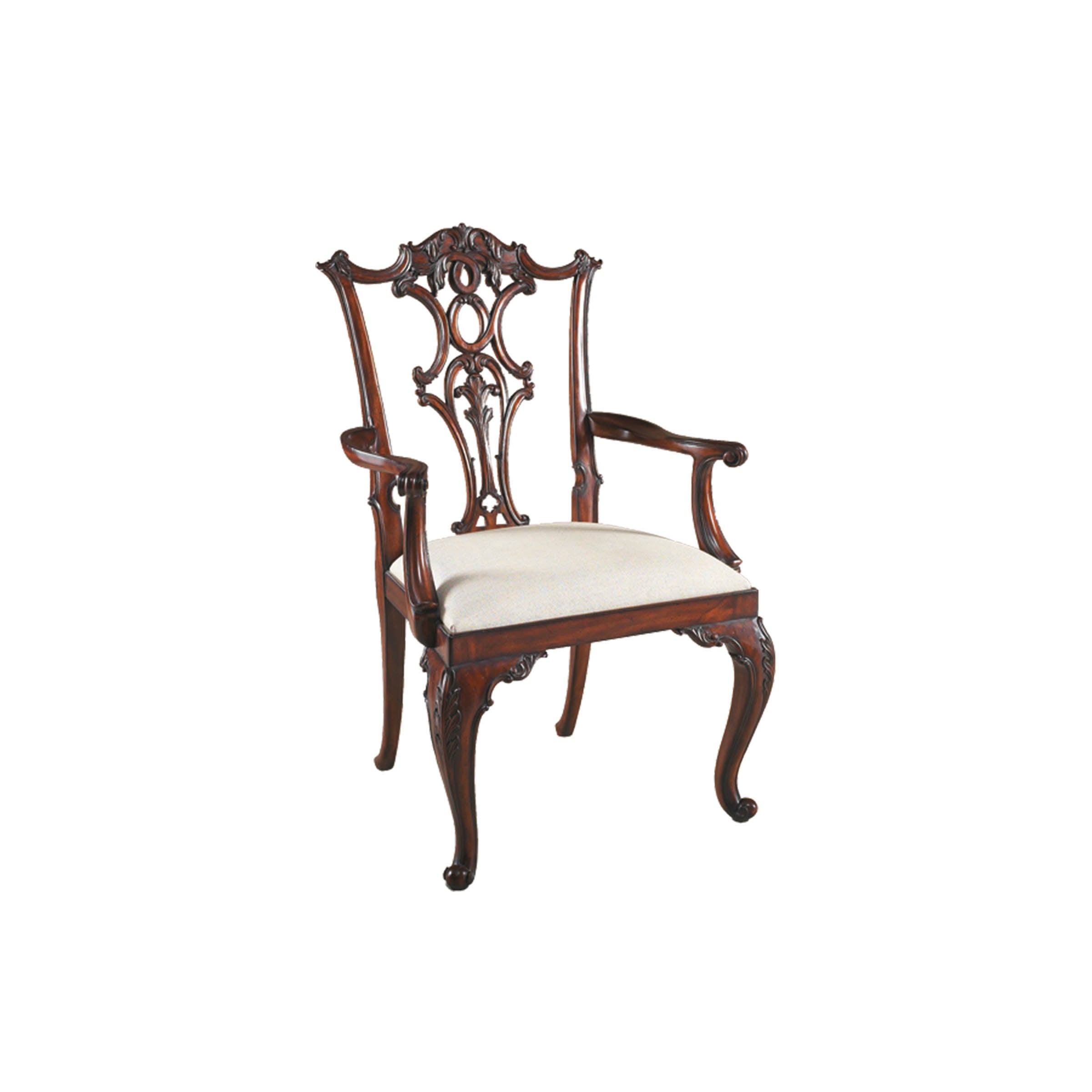 Maitland Smith Cabriole Arm Chair