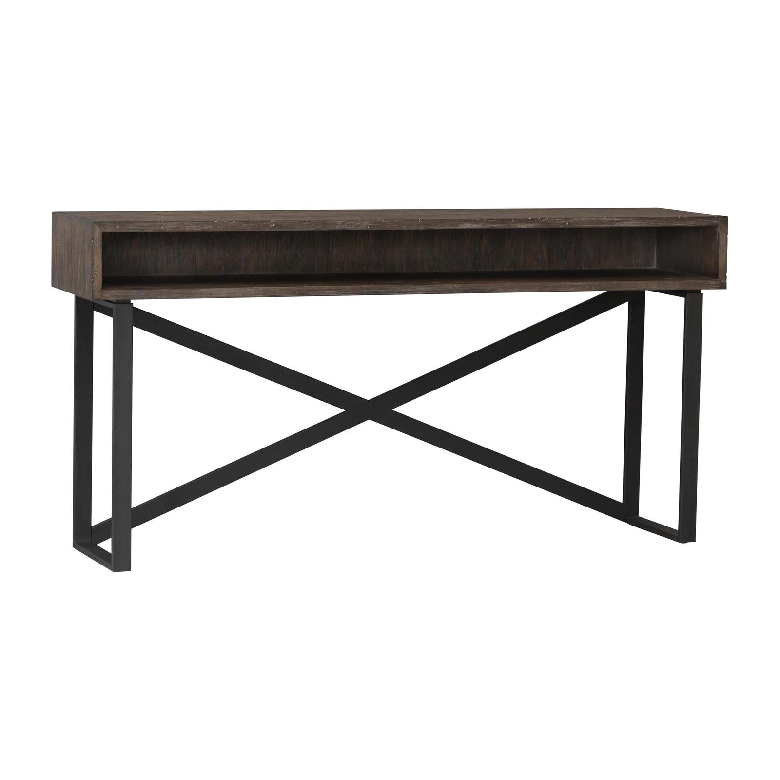 Fairfield Rustique Open Storage Console Table