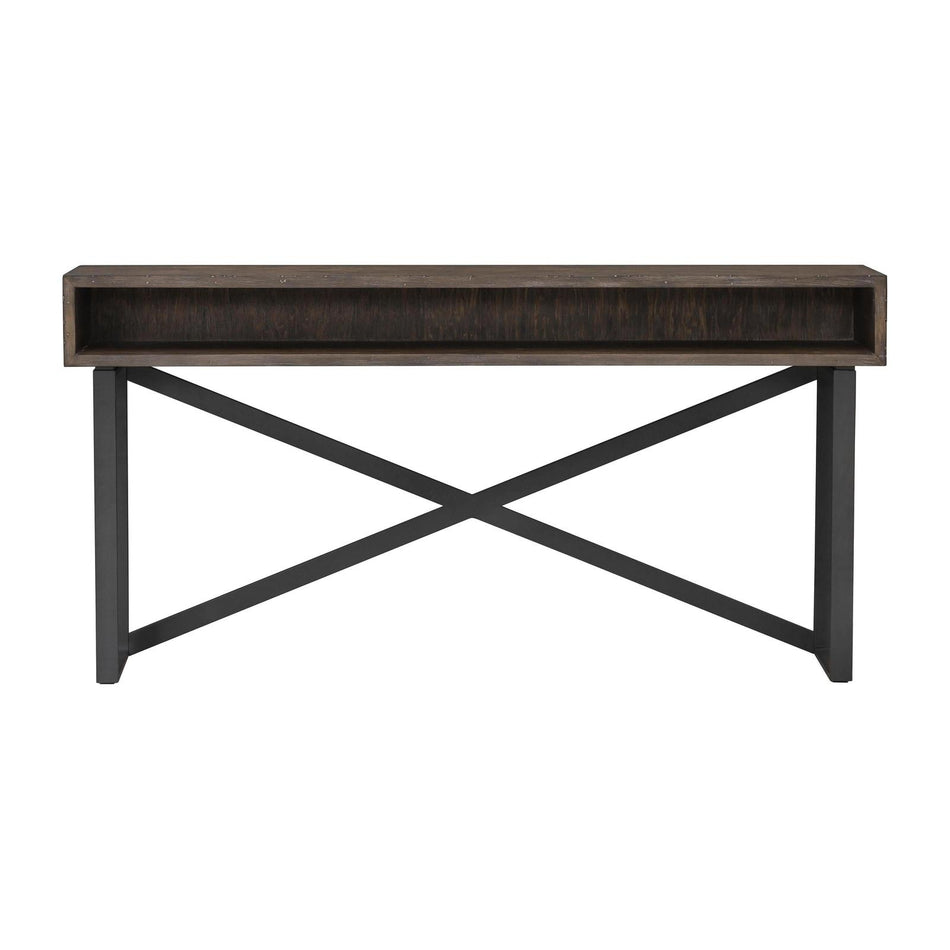 Fairfield Rustique Open Storage Console Table