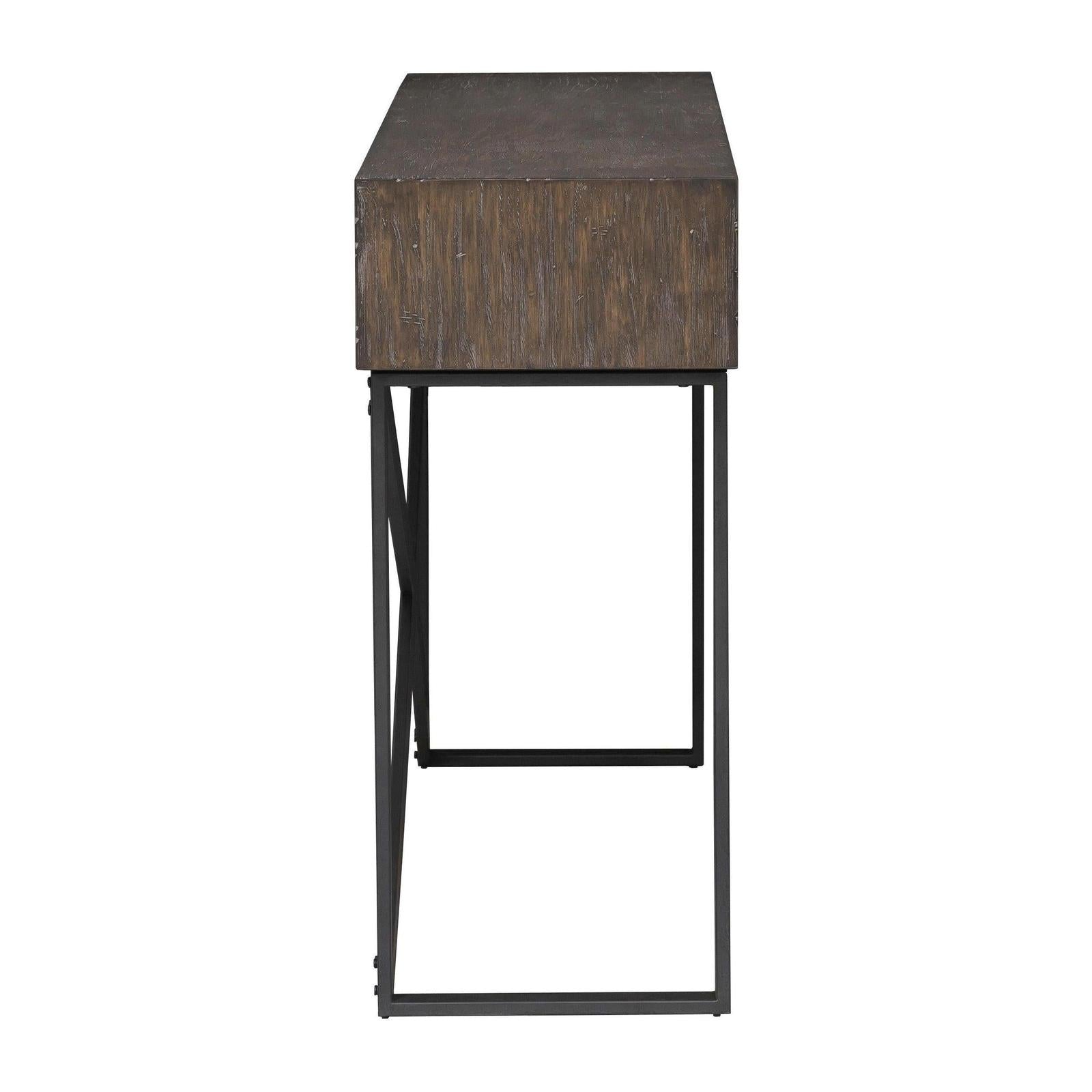 Fairfield Rustique Open Storage Console Table